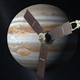 Recreación artística de la sonda Juno. Vía NASA